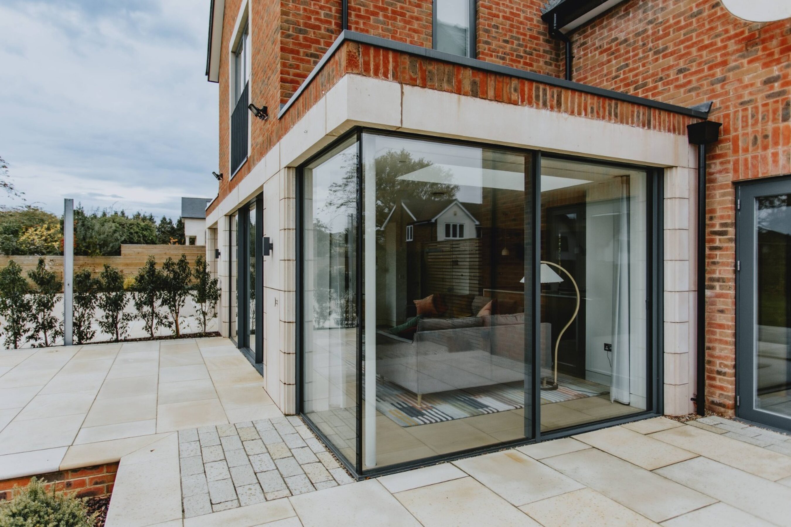 Closed Corner within Slim Sliding Glass Doors in Nottingham